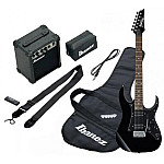 Ibanez IJRX20BKN Jumpstart Set Electric Guitar, Black Night 